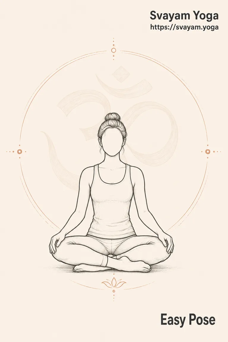 Easy pose, seated cross-legged